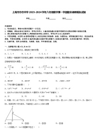 上海市存志中学2023-2024学年八年级数学第一学期期末调研模拟试题含答案