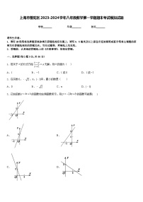 上海市普陀区2023-2024学年八年级数学第一学期期末考试模拟试题含答案