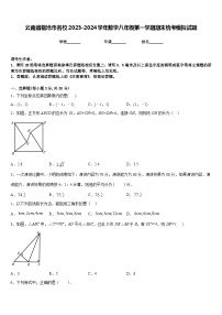 云南省临沧市名校2023-2024学年数学八年级第一学期期末统考模拟试题含答案