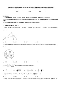 上海市松江区第七中学2023-2024学年八上数学期末教学质量检测试题含答案