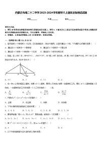 内蒙古乌海二十二中学2023-2024学年数学八上期末达标测试试题含答案