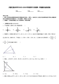 内蒙古重点中学2023-2024学年数学八年级第一学期期末监测试题含答案