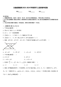 云南省楚雄州2023-2024学年数学八上期末联考试题含答案