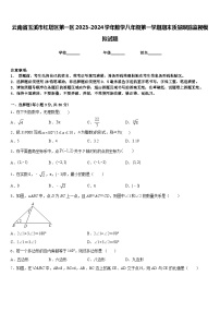 云南省玉溪市红塔区第一区2023-2024学年数学八年级第一学期期末质量跟踪监视模拟试题含答案