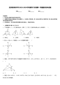 北京陈经纶中学2023-2024学年数学八年级第一学期期末统考试题含答案