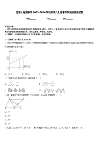 北京大附属中学2023-2024学年数学八上期末教学质量检测试题含答案