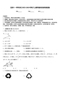 北京十一中学分校2023-2024学年八上数学期末质量检测试题含答案