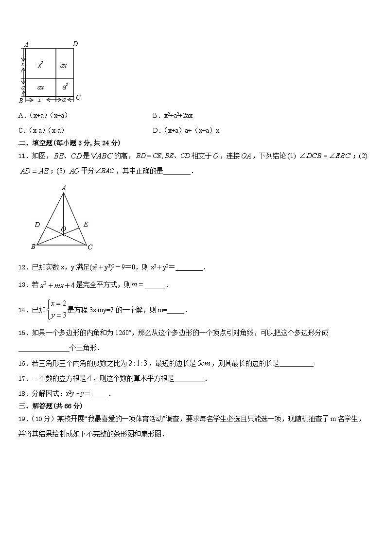 北京市昌平二中学南校区2023-2024学年八上数学期末统考模拟试题含答案第3页