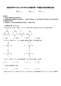 南通启秀中学2023-2024学年八年级数学第一学期期末质量检测模拟试题含答案