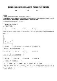 北京顺义2023-2024学年数学八年级第一学期期末学业质量监测试题含答案