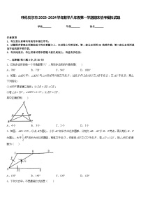 呼伦贝尔市2023-2024学年数学八年级第一学期期末统考模拟试题含答案