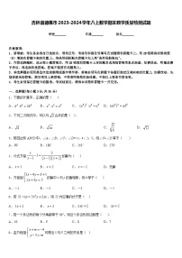 吉林省德惠市2023-2024学年八上数学期末教学质量检测试题含答案