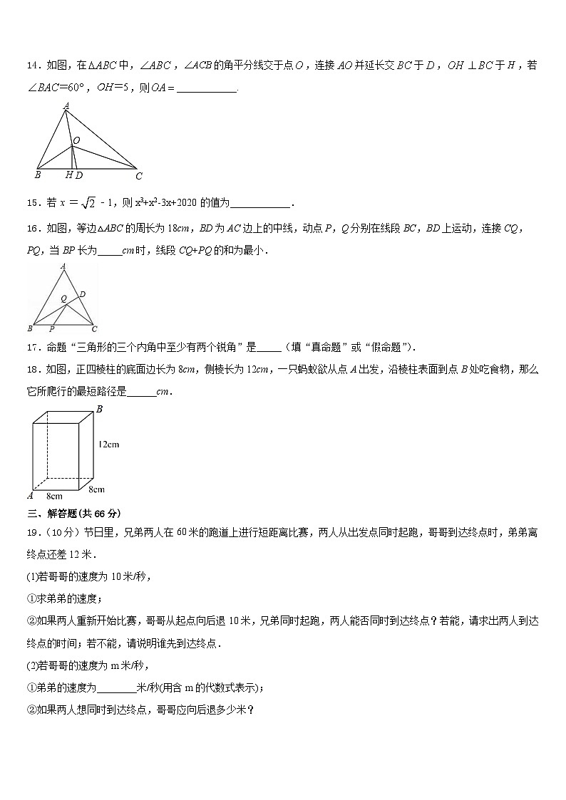 吉林省松原市2023-2024学年八年级数学第一学期期末达标测试试题含答案第3页