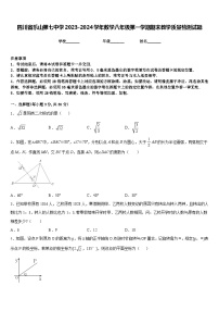 四川省乐山第七中学2023-2024学年数学八年级第一学期期末教学质量检测试题含答案