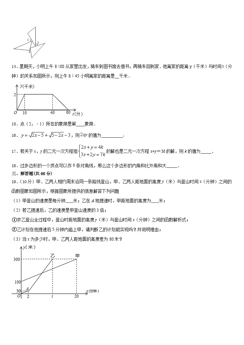 2023-2024学年湖北省云梦县数学八年级第一学期期末学业水平测试模拟试题含答案03