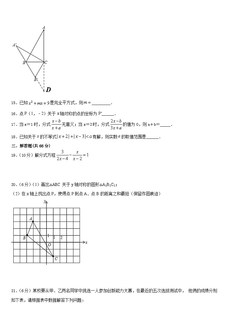2023-2024学年深圳市外国语学校八上数学期末学业水平测试模拟试题含答案第3页
