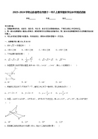 2023-2024学年山东省枣庄市四十一中八上数学期末学业水平测试试题含答案