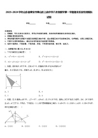 2023-2024学年山东省泰安市泰山区上高中学八年级数学第一学期期末质量检测模拟试题含答案