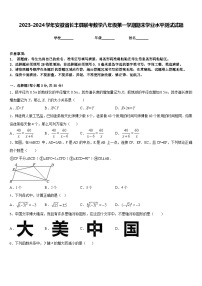 2023-2024学年安徽省长丰县联考数学八年级第一学期期末学业水平测试试题含答案