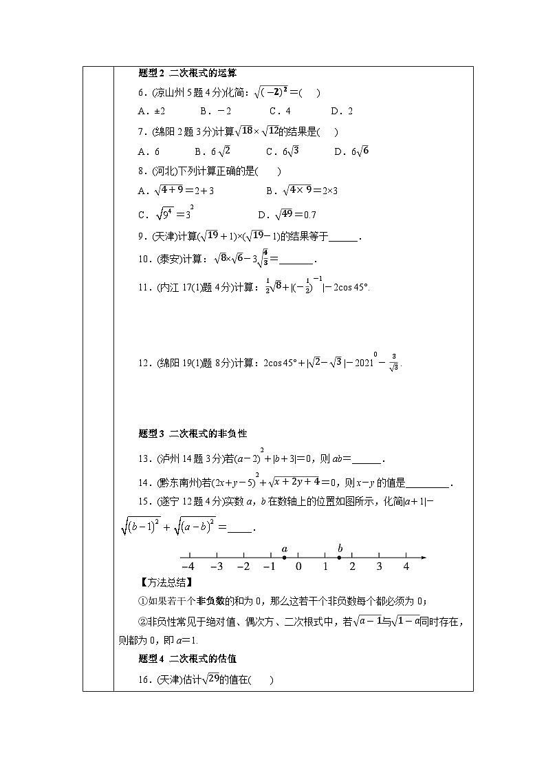 【核心素养】人教版数学八年级下册16章二次根式常考题型专练 课件PPT+教案+随堂检测+课后练习02