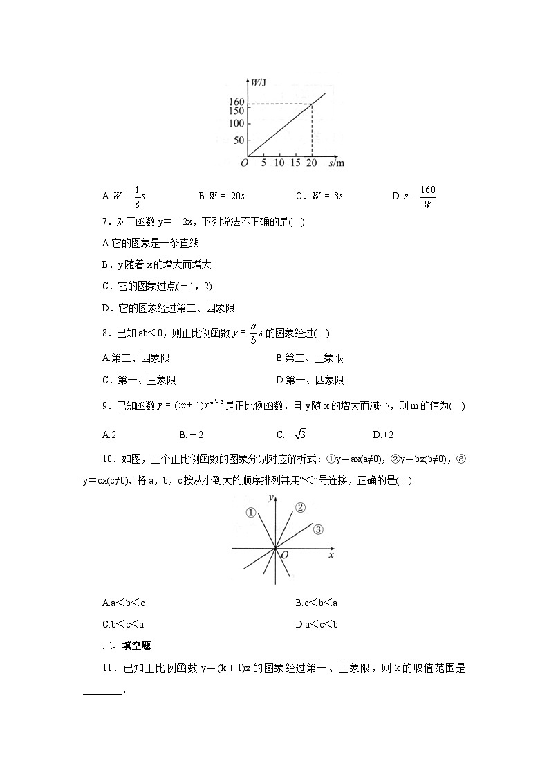 【核心素养】人教版数学八年级下册19.2.1正比例函数(第2课时) 课件PPT+教案+随堂检测+课后练习02
