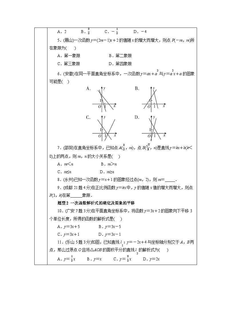 【核心素养】人教版数学八年级下册19章热门考点整合应用 课件PPT+教案+随堂检测+课后练习02