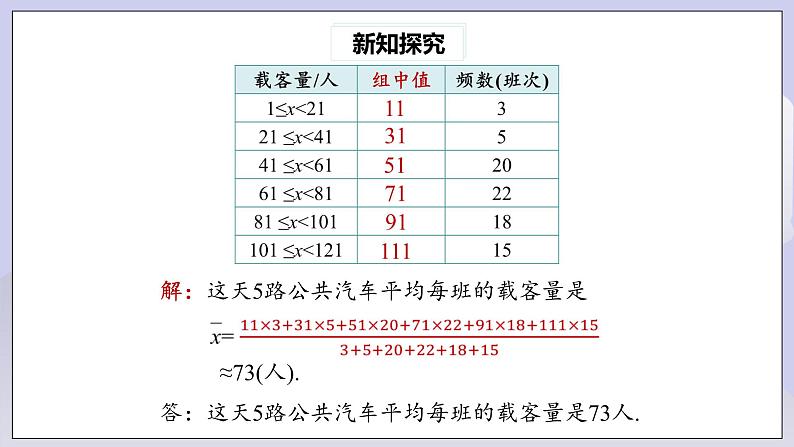 【核心素养】人教版数学八年级下册20.1.1平均数(第2课时) 课件PPT+教案+随堂检测+课后练习07