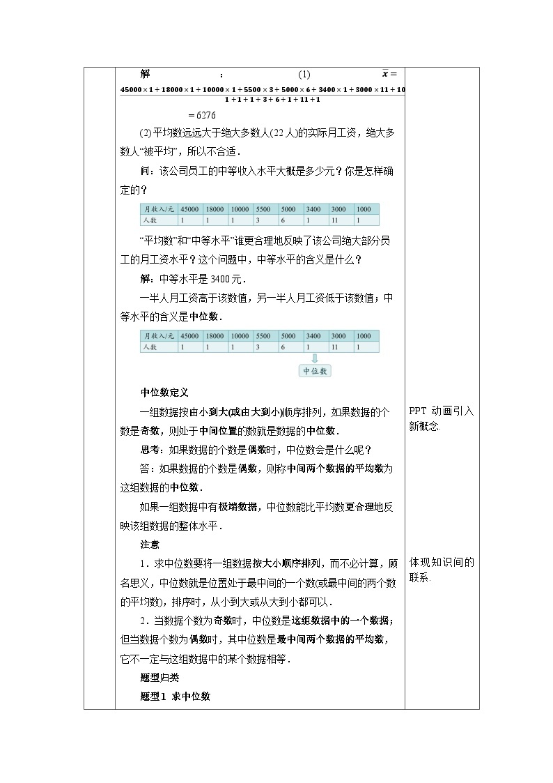 【核心素养】人教版数学八年级下册20.1.2中位数和众数(第1课时) 课件PPT+教案+随堂检测+课后练习02