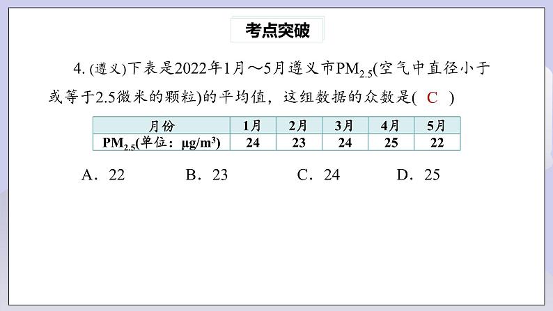 【核心素养】人教版数学八年级下册20章热门考点整合应用 课件PPT+教案+随堂检测+课后练习06