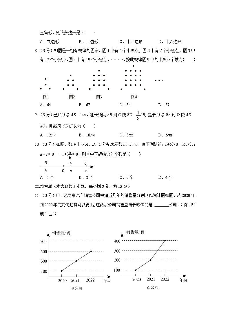 辽宁省协作体五校联考2023-2024学年七年级上学期期末数学试卷+第2页