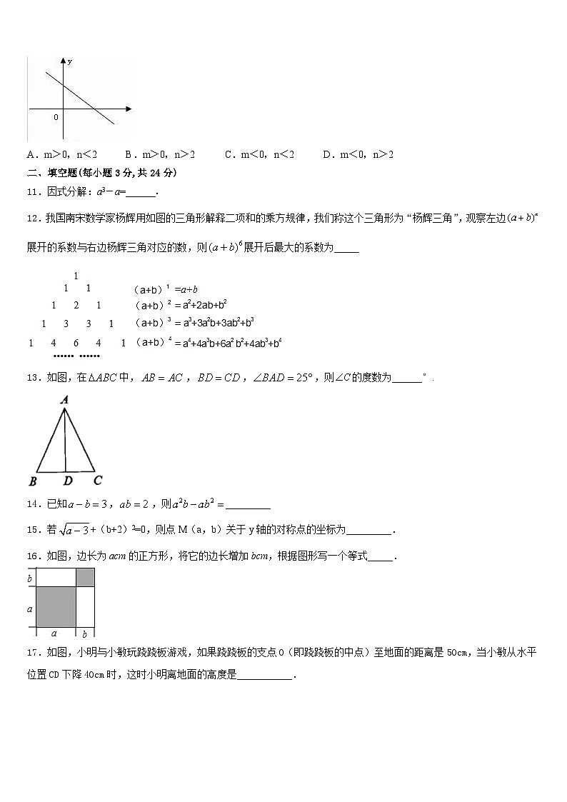 四川省成都市高新南区—七级上期期2023-2024学年数学八年级第一学期期末监测试题含答案第3页