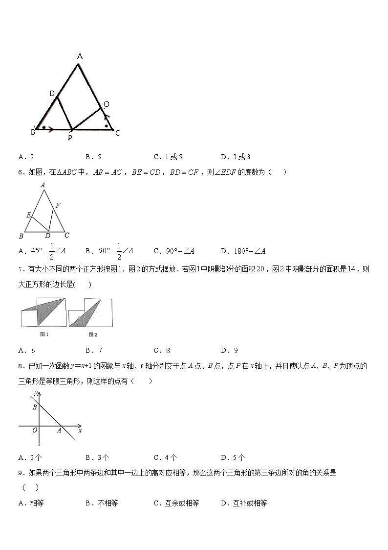 四川省成都市青羊区树德实验中学2023-2024学年八上数学期末检测试题含答案第2页