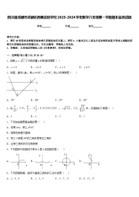 四川省成都市武侯区西蜀实验学校2023-2024学年数学八年级第一学期期末监测试题含答案