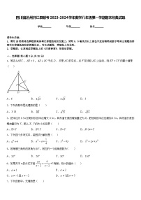 四川省达州开江县联考2023-2024学年数学八年级第一学期期末经典试题含答案