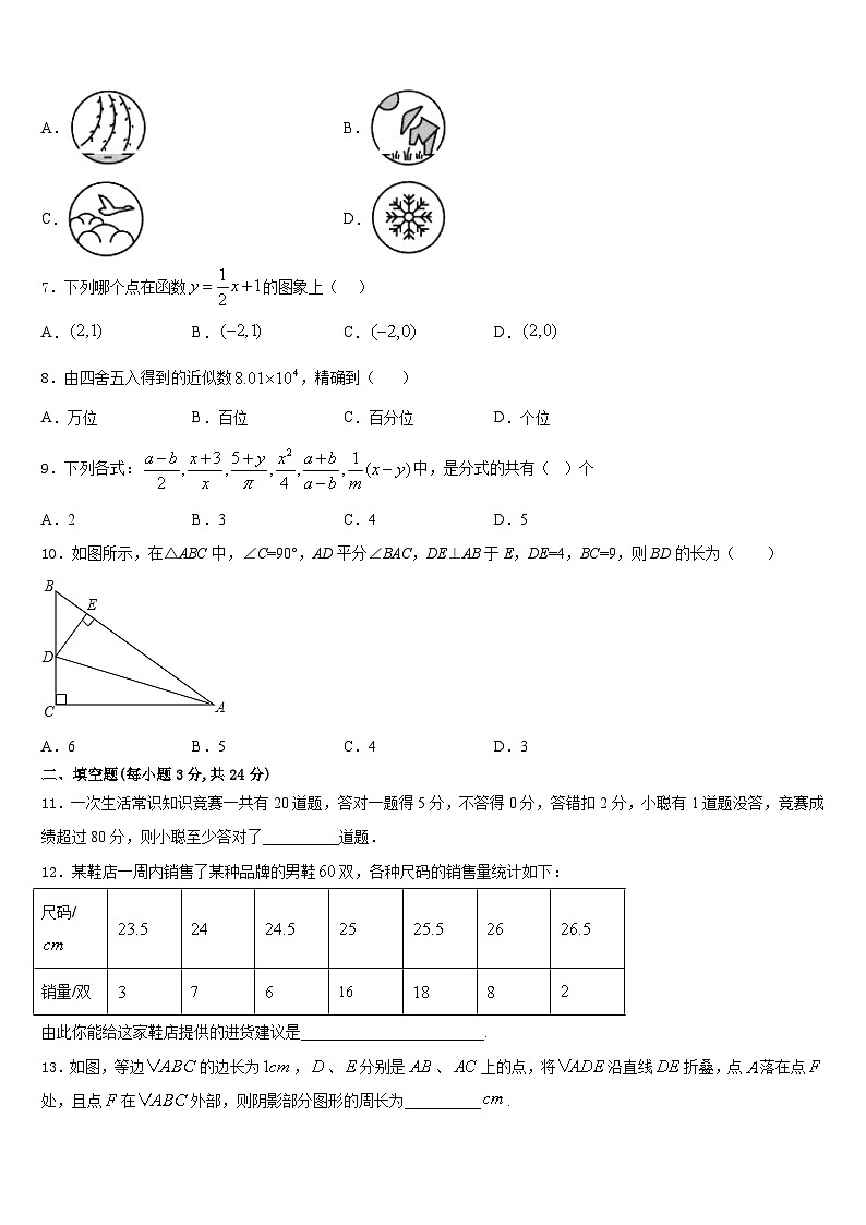 四川省德阳中江县联考2023-2024学年数学八上期末统考试题含答案02