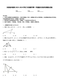 安徽省凤阳县2023-2024学年八年级数学第一学期期末质量检测模拟试题含答案