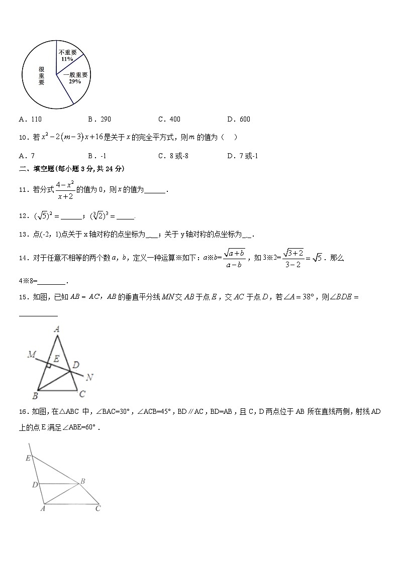 安徽省合肥肥西县联考2023-2024学年数学八年级第一学期期末达标检测试题含答案第3页