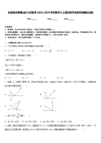 安徽省合肥蜀山区七校联考2023-2024学年数学八上期末教学质量检测模拟试题含答案