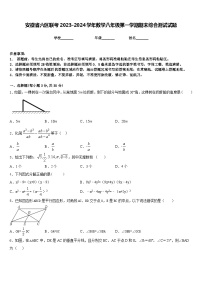 安徽省六区联考2023-2024学年数学八年级第一学期期末综合测试试题含答案