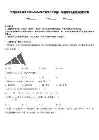 宁夏银川九中学2023-2024学年数学八年级第一学期期末质量检测模拟试题含答案