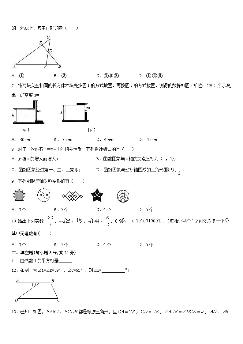 宁夏回族自治区中学卫市第五中学2023-2024学年八上数学期末监测试题含答案02