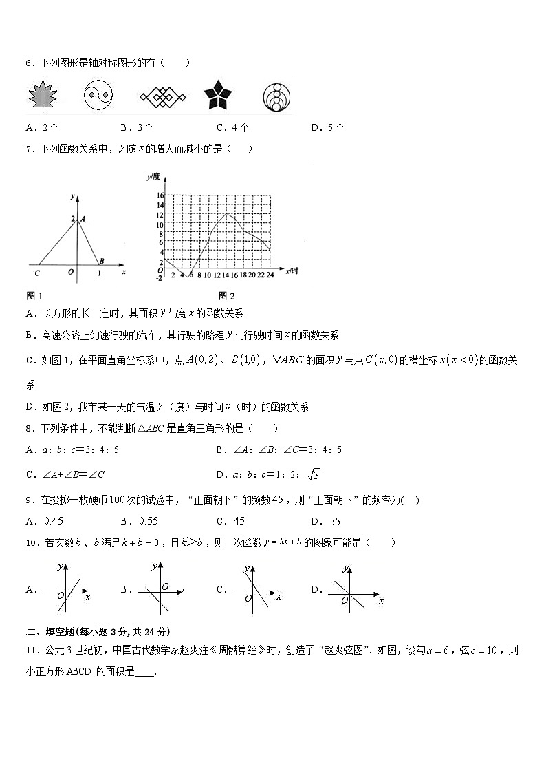 天津市部分区2023-2024学年八年级数学第一学期期末监测试题含答案第2页
