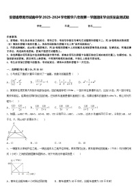 安徽省阜阳市城南中学2023-2024学年数学八年级第一学期期末学业质量监测试题含答案