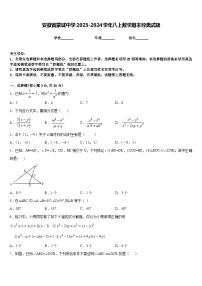 安徽省蒙城中学2023-2024学年八上数学期末经典试题含答案