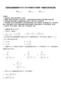 安徽省芜湖繁昌县联考2023-2024学年数学八年级第一学期期末达标测试试题含答案