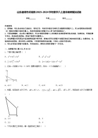 山东德州市武城县2023-2024学年数学八上期末调研模拟试题含答案