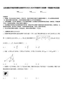 山东省临沂市临沭县第五初级中学2023-2024学年数学八年级第一学期期末考试试题含答案