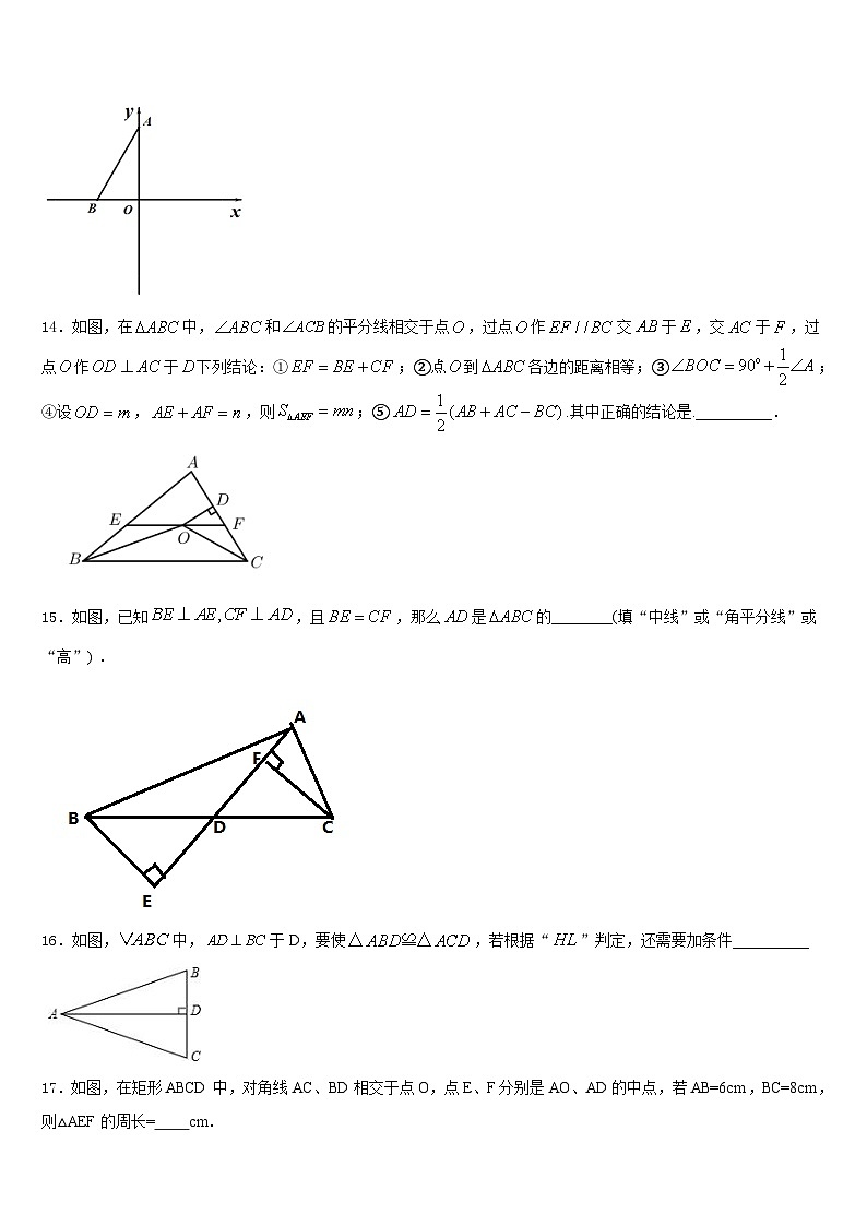 山东省济南市高新区2023-2024学年数学八年级第一学期期末质量检测试题含答案03