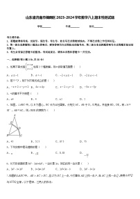 山东省济南市槐荫区2023-2024学年数学八上期末检测试题含答案