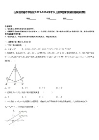 山东省济南市章丘区2023-2024学年八上数学期末质量检测模拟试题含答案